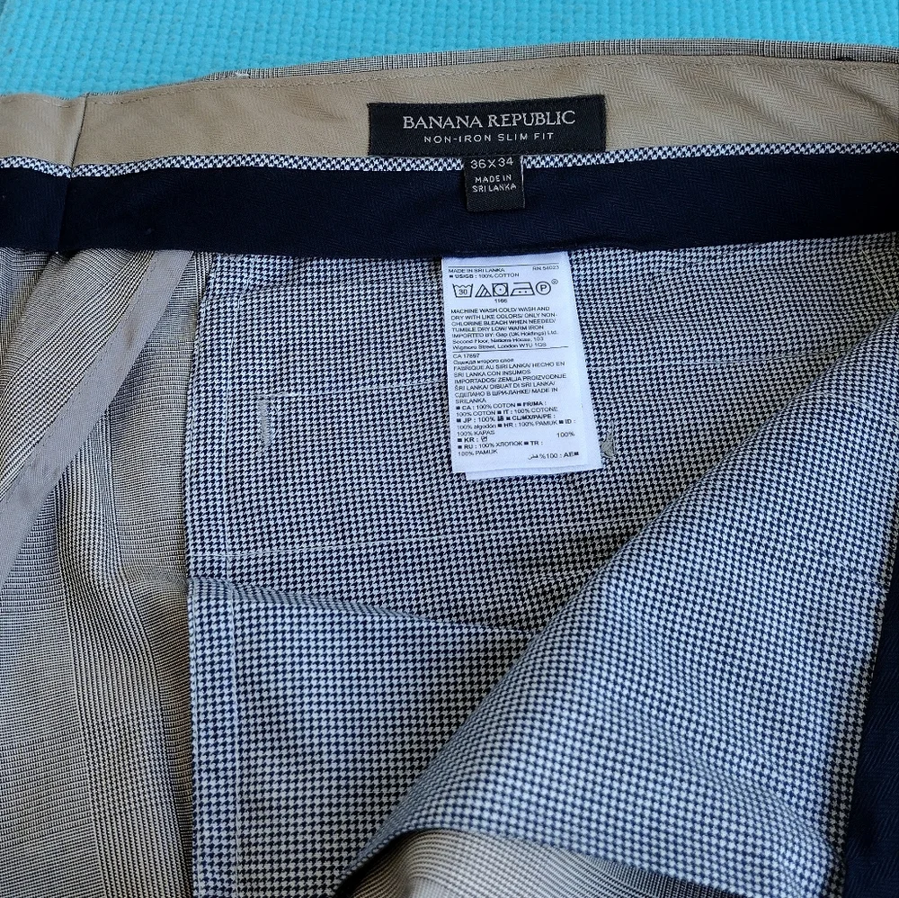 Banana Republic Men's Non-Iron Slim Fit Pants 36 X 34